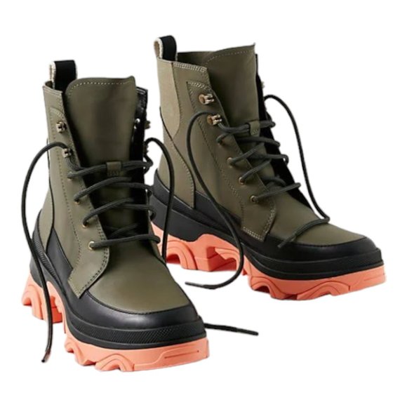 FP Movement x SOREL Brex Lace Boots Womens Size 7-12 Olive Green Statement Wear - Picture 7 of 13